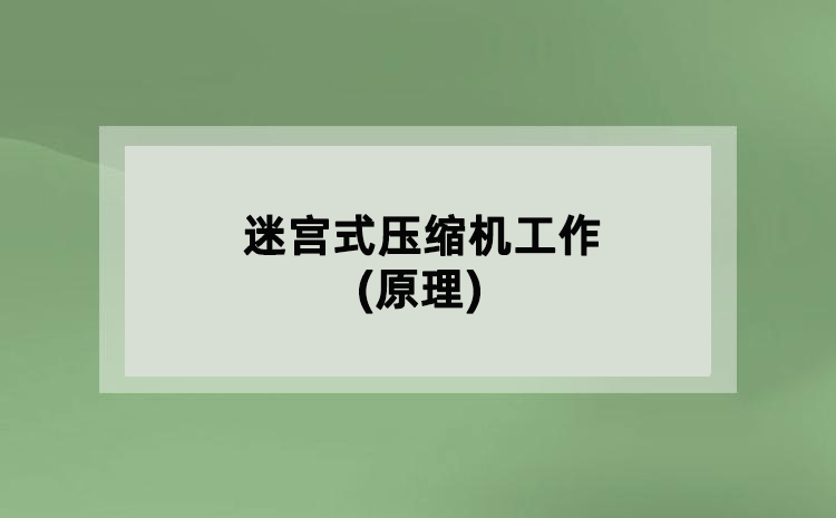 迷宮式壓縮機工作(原理)